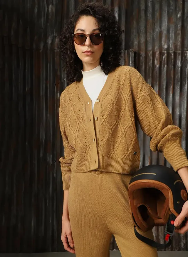Women's Full Length Button Down Co-Ords Beige – image 7