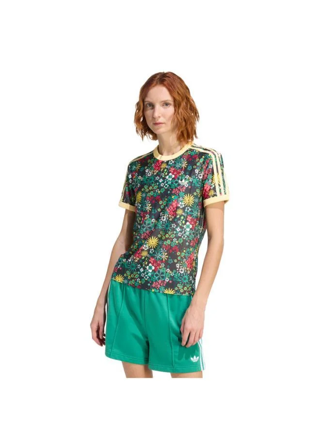 Adidas x Liberty London 3-Stripes T-Shirt Forest Green