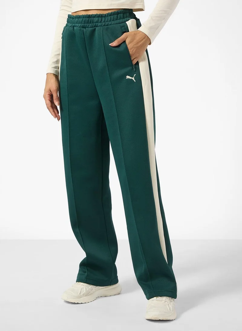T7 Always On Straight Track Pants Teal Green