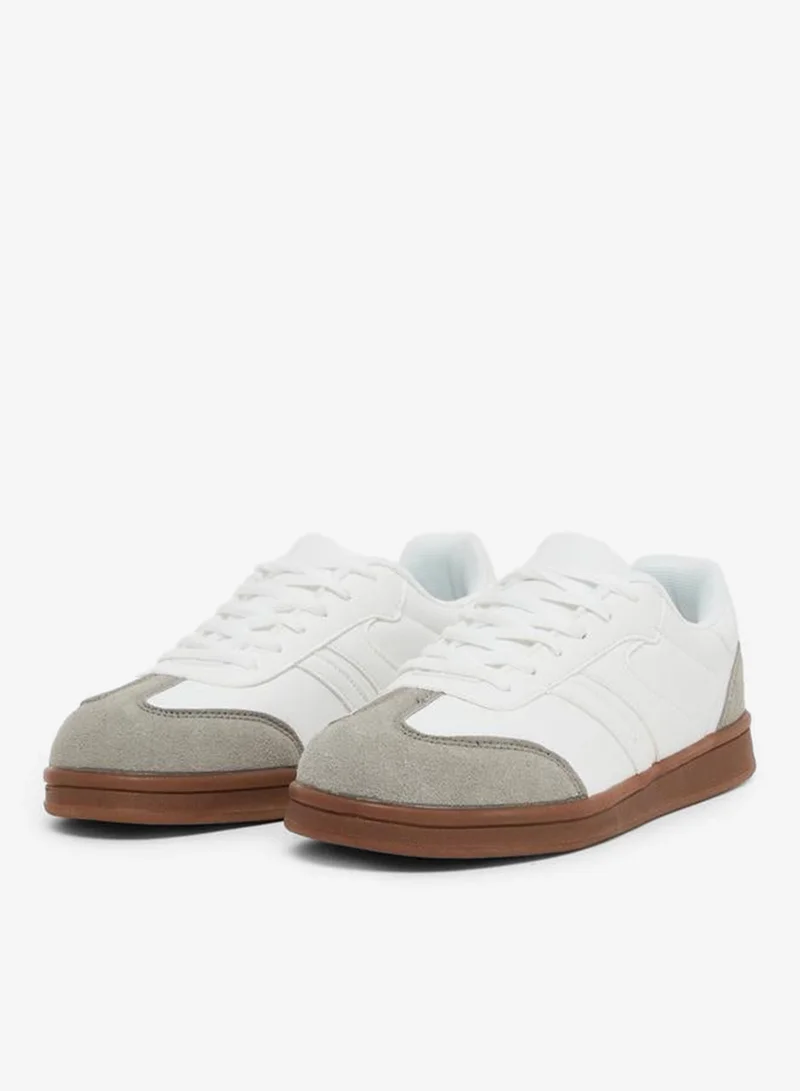 Retro Lace Up Sneakers White