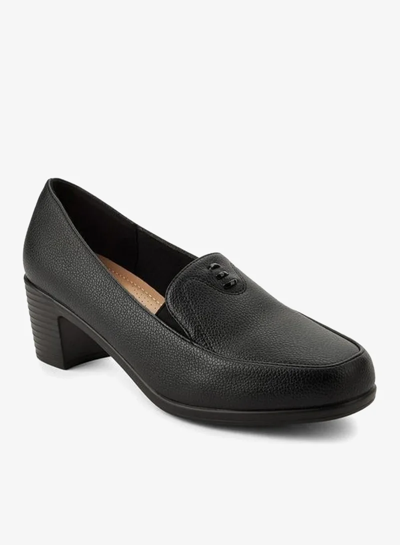 Women's Slip-On Block Heels Black