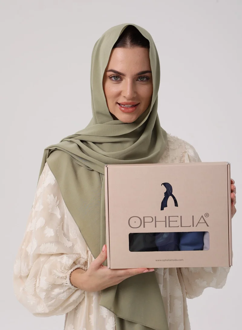 6-Piece Bamboo Jersey Hijab Set - Green