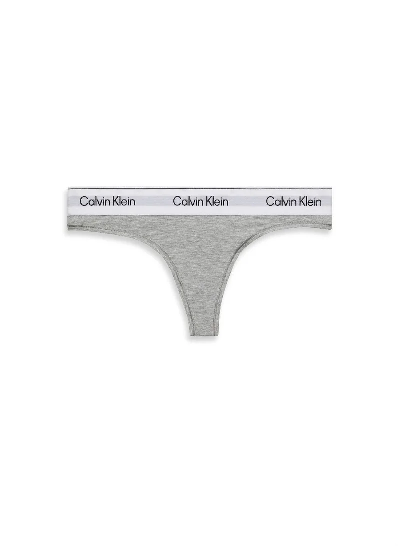 Icon Cotton Modal Thong Light Gray