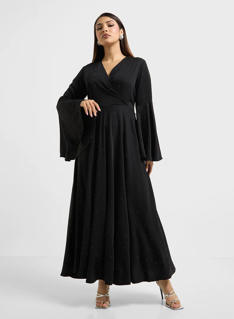 Bell Sleeve Dress Black