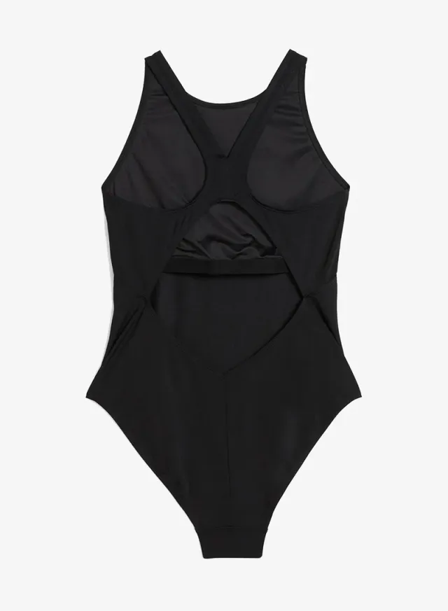 PUMA Women's Black Racerback Athletic Fit Swimsuit – image 2