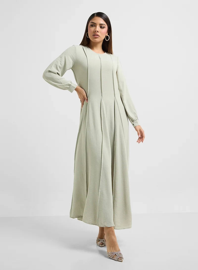 Basic A-Line Dress Green