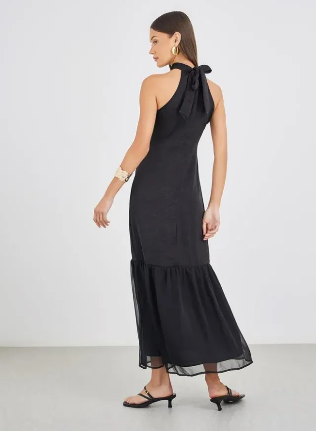 Halter Neck Sheath Maxi Dress – image 5