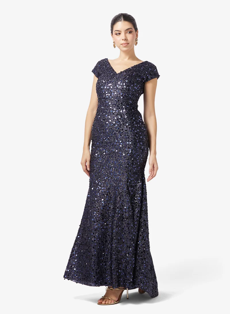 Shimmer Slit Dress