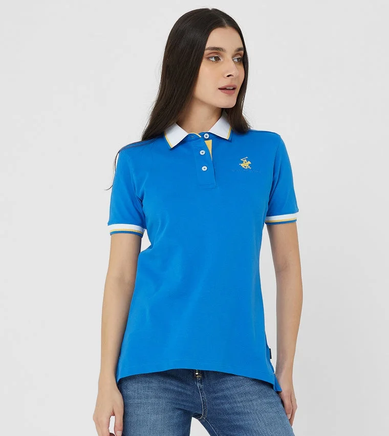 Short Sleeve Polo Shirt Bright Blue