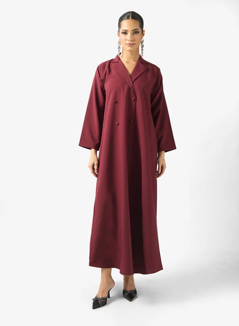 Trench Style Abaya Set