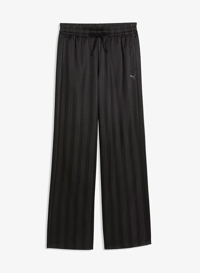League Wide Leg Pants Charcoal