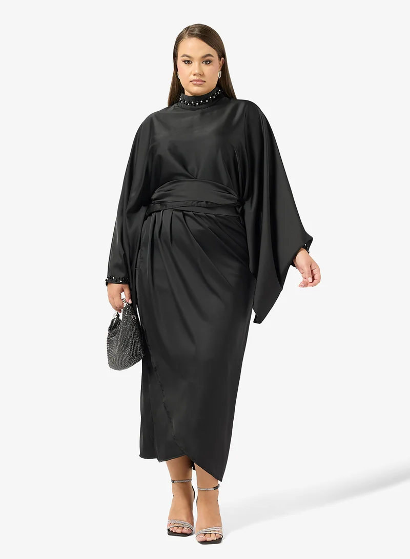 Plus Size Cape Sleeve Dress