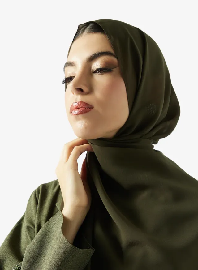 عباية مفتوحة مزينة بالزهور بياقة مطوية – صورة 4