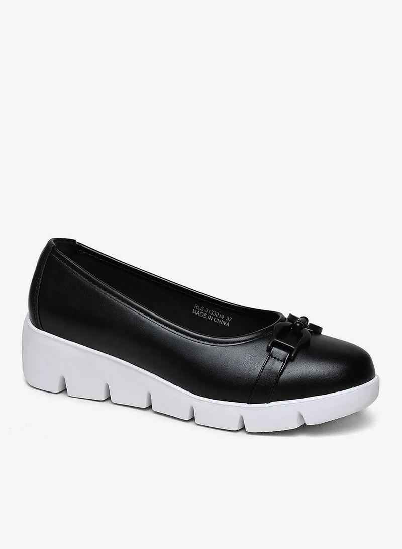 Comfort Bow Ballerinas Black