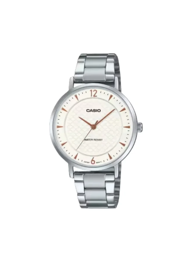 LTP-VT04D-7A Women's Stainless Steel Analog Watch 34mm White