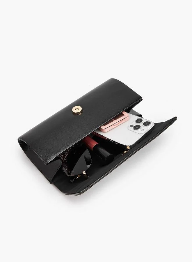 Embellished Clutch With Chain Strap
