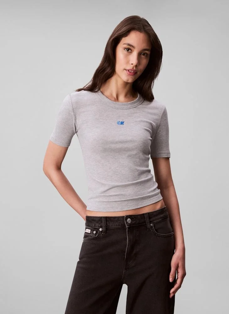 Logo Crew Neck T-Shirt Light Gray