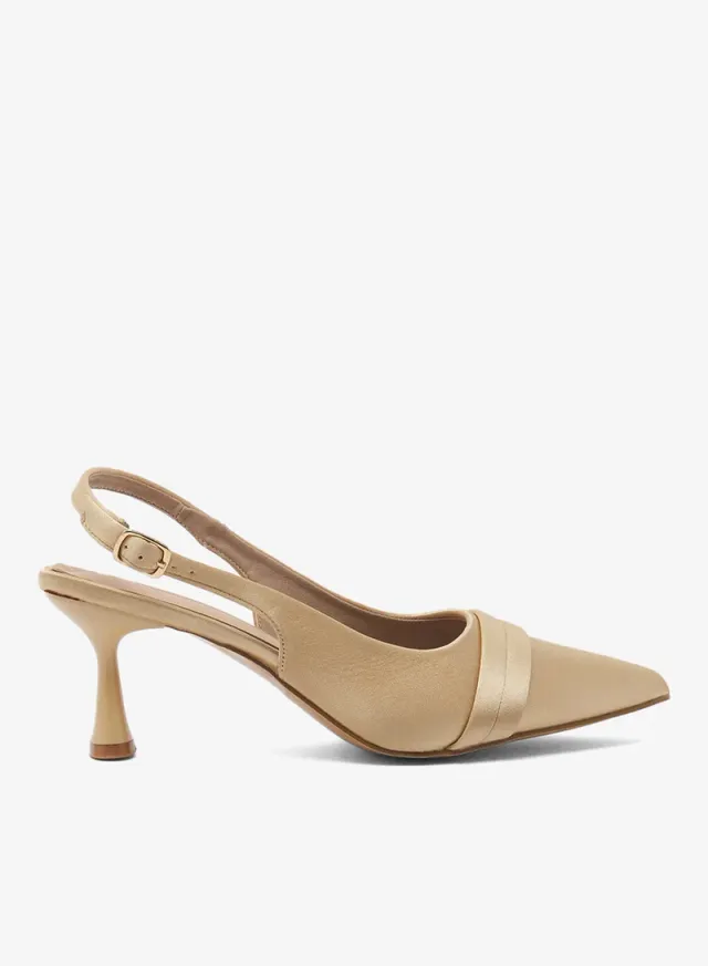 Classic Slingback Pumps Light Beige