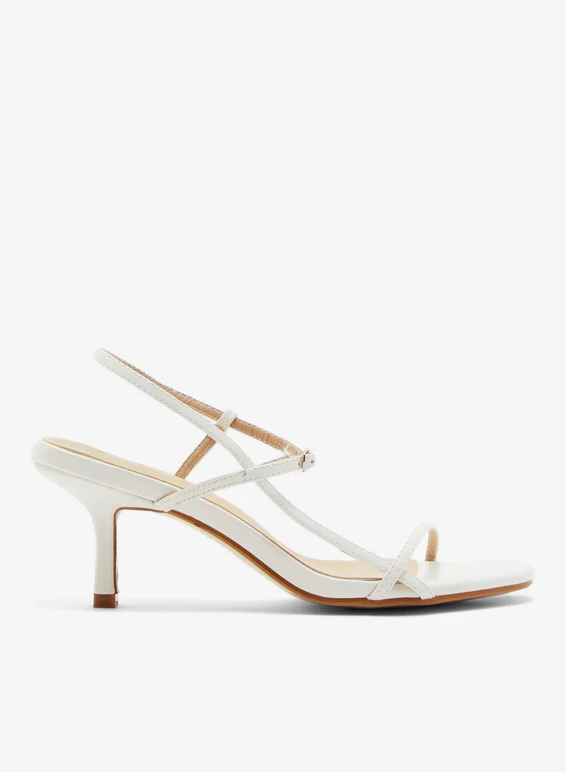Skinny Strap Sandals White