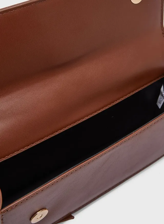 Buckle Detail Baguette Shoulder Bag – image 5