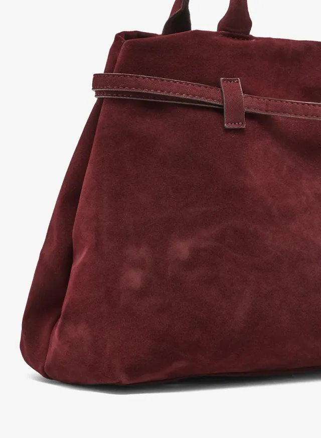 Buckle Suede Tote Bag – image 3