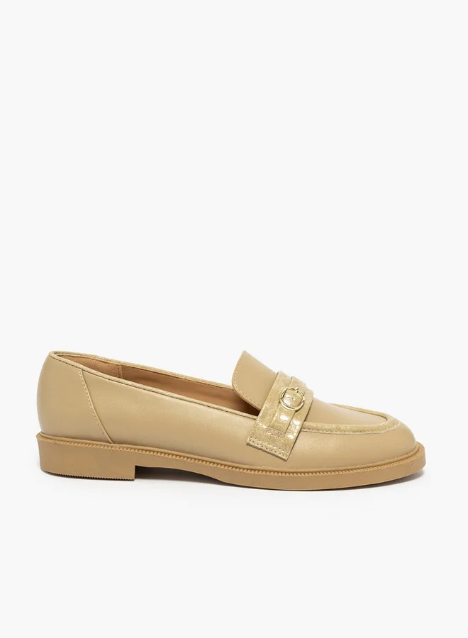 Buckle Accent Slip-On Loafers