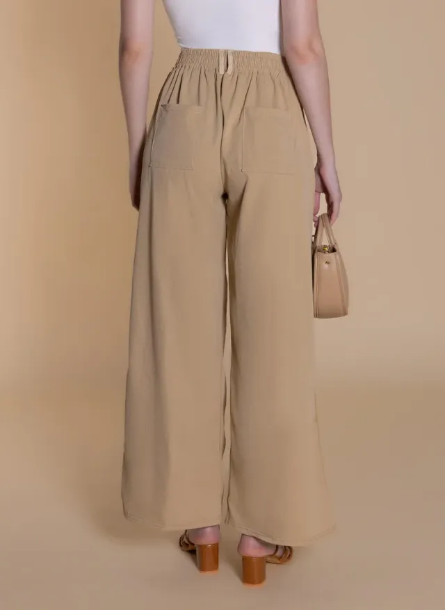 Green Pleated Casual Trousers for Women - Relaxed Fit – image 4