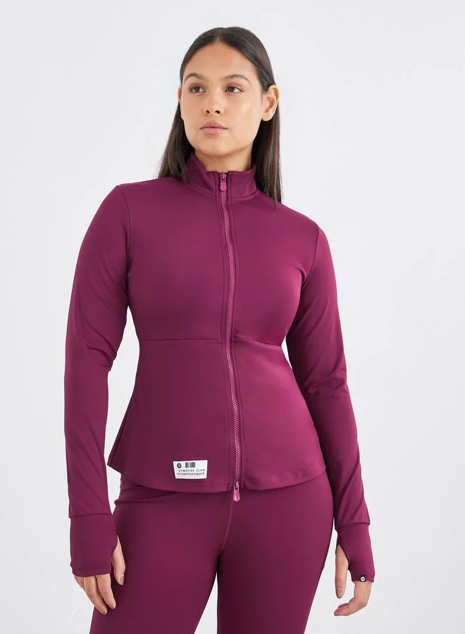Gymspire Dual Way Zip Jacket Burgundy