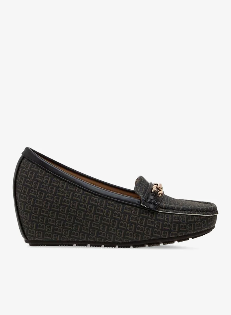 Flora Bella Women's Wedge Heel Loafers Brown