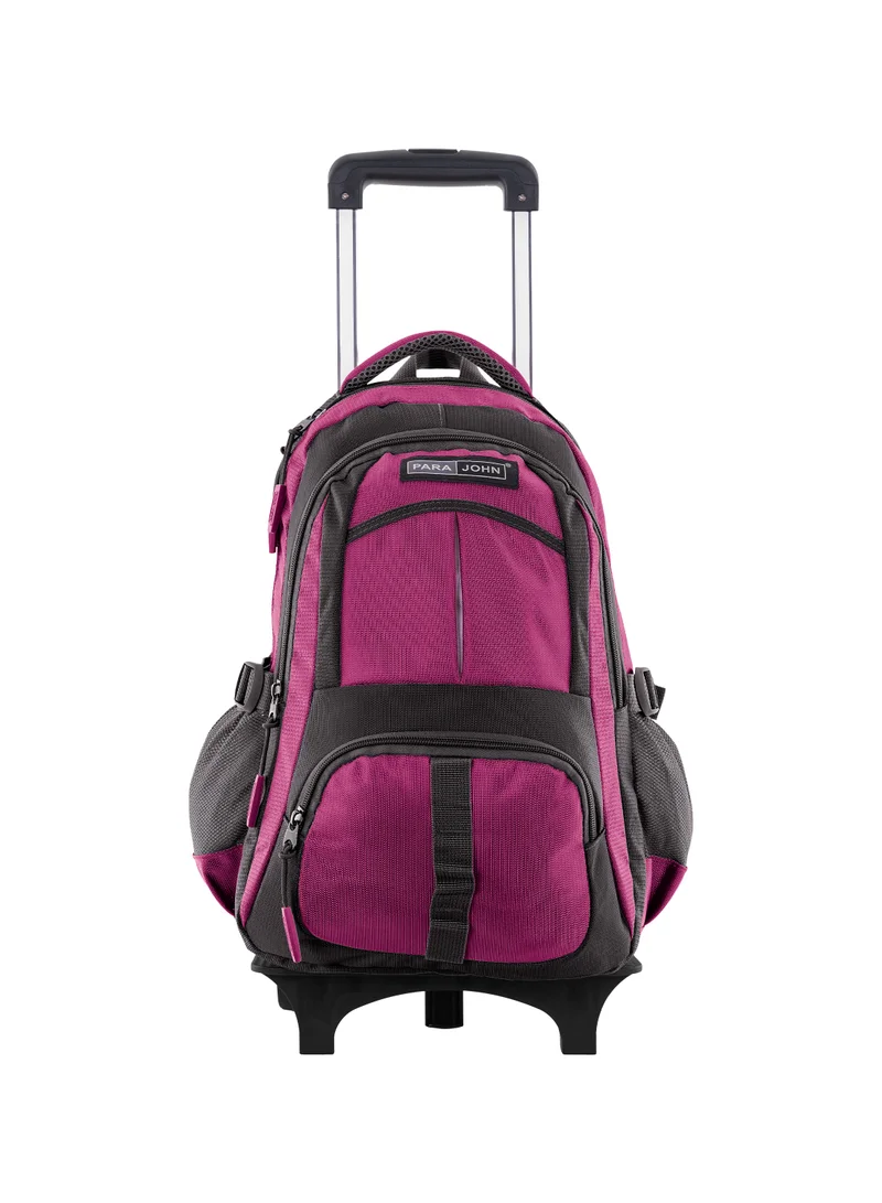 16" Rolling School & Travel Trolley Backpack Pink